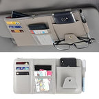 Car Visor Organizer with Zipper with Mesh Pockets
