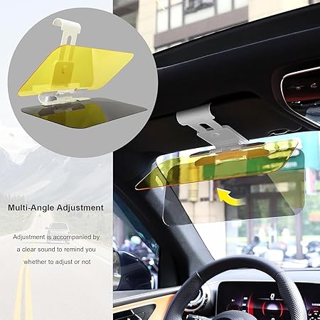 Radiant Car Sun Visor, 2 in 1 Universal Day and Night