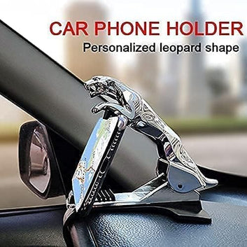 Jaguar Car Phone Holder Leopard Design Cellphone GPS Stand 360 Degree Mount Adjustable Clip Holder