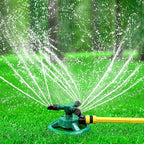 Automatic 360° Lawn Sprinkler 3 Arm 4 Nozzle Pipe HoseWater Sprayer - CL-NE-5533