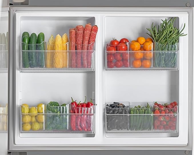 Refrigerator Storage Containers 3Pcs Set Transparent Fridge Organizer Boxes