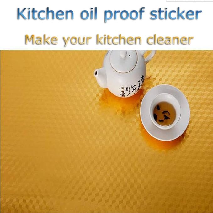 2 Meters Kitchen Wall Stove Golden Aluminum Foil