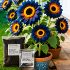AI Blue Flame Sunflower Seeds and organic pot mix