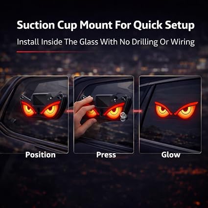 Solar Demon Eye LED Car Window Light