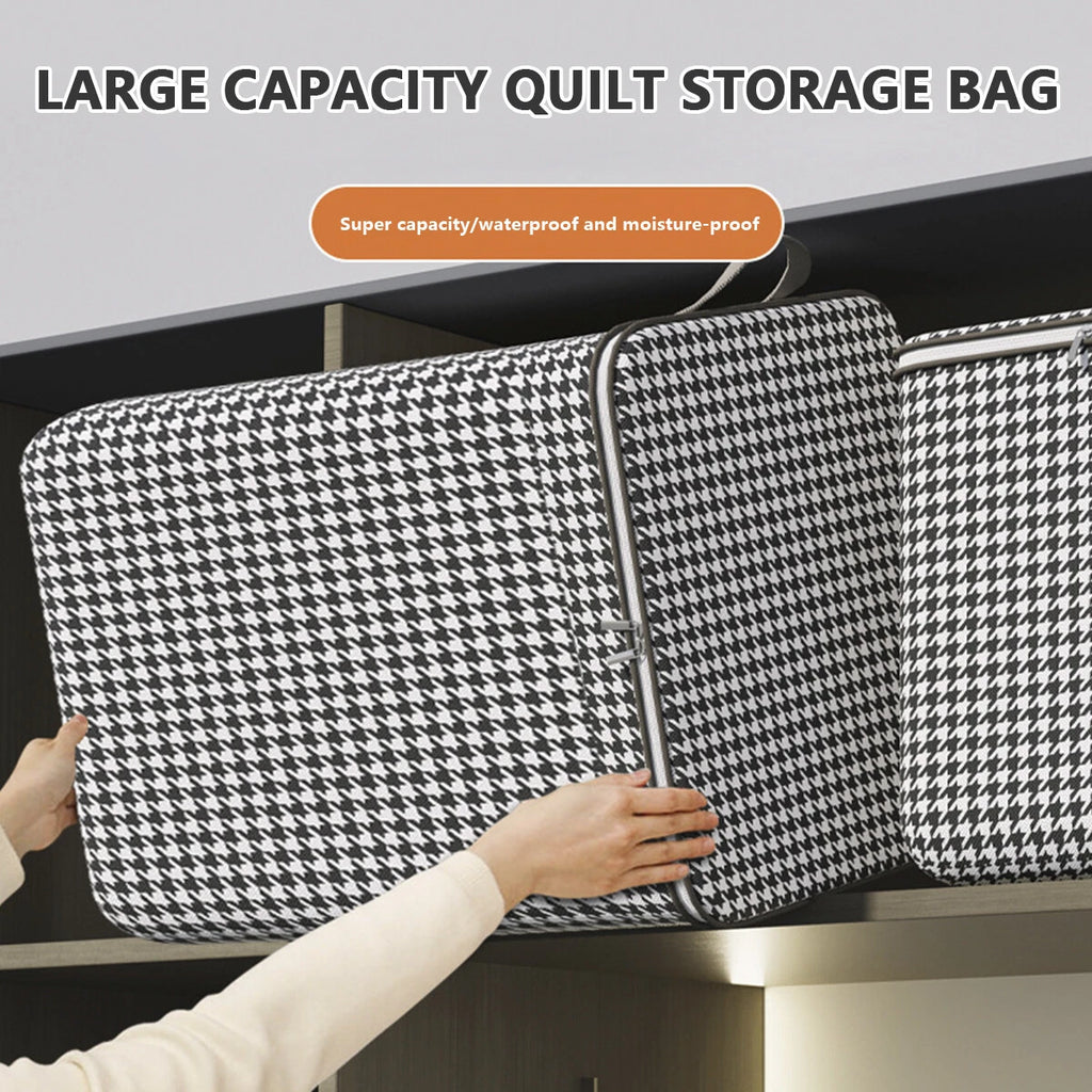 New 100 ltr Foldable Cloth Storage Bag With Zipper & Reinforced Handle pack of 1