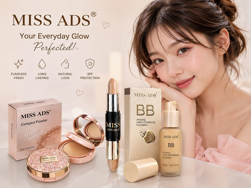 MISS ADS COMBO (FOUNDATION, HIGHLIGHTER, COMPACT)