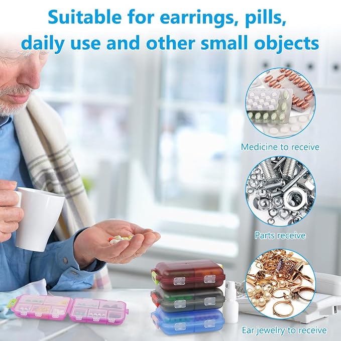 Pill Organizer with 10 Compartments pack of 1
