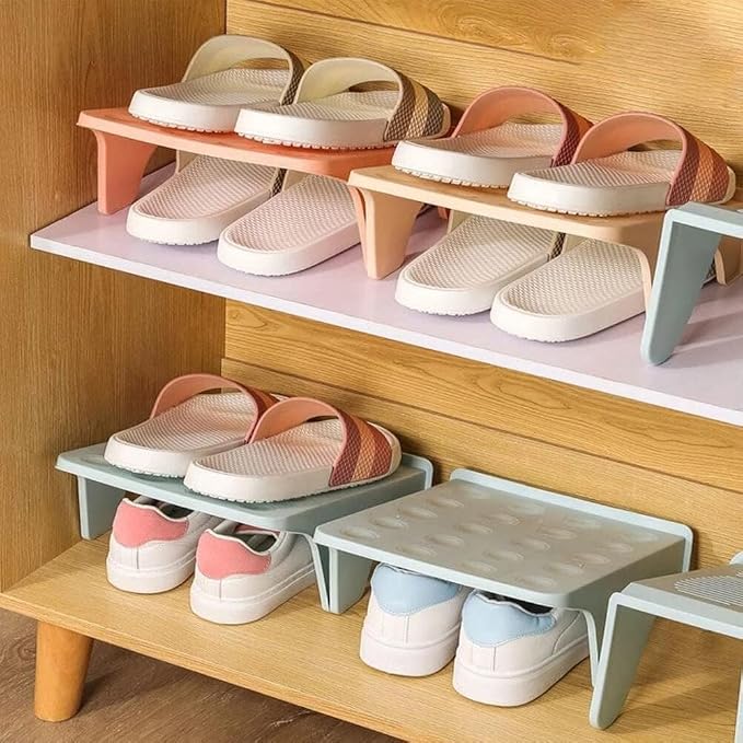 Multi Tier Footwear Storage Stand Pack Of 2 (assorted colors)
