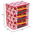 Saree Organizer For Wardrobe - Foldable Saree Covers With Zip