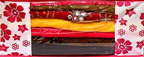 Saree Organizer For Wardrobe - Foldable Saree Covers With Zip