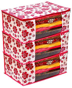 Saree Organizer For Wardrobe - Foldable Saree Covers With Zip