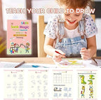 Magic Book for Kids, Sank Magic Practice Copybook(4 Book+10 Refill+1 Pen+1 Grip) - CL-RA-1345
