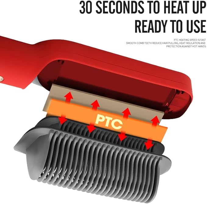 Straightener Heated Electric Comb PACK OF 1 (RANDOM COLOURS)