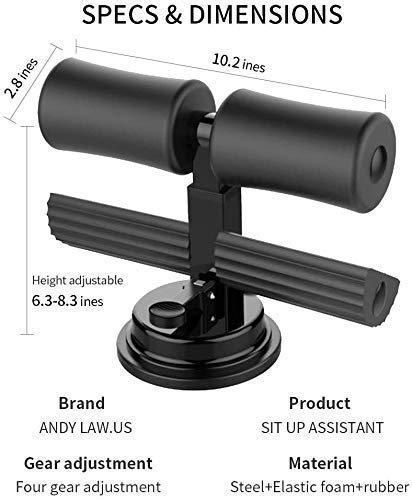 Sit-Up Bar With Foam Handle and Rubber Suction Seat Up Fitness Equipment