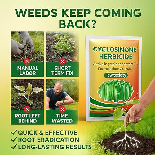 AI Cyclosinone Herbicide Granules and growth supplements(pack of 2)