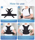 Poisture corector,Back Straight and Shoulder Support Belt (Universal Size)