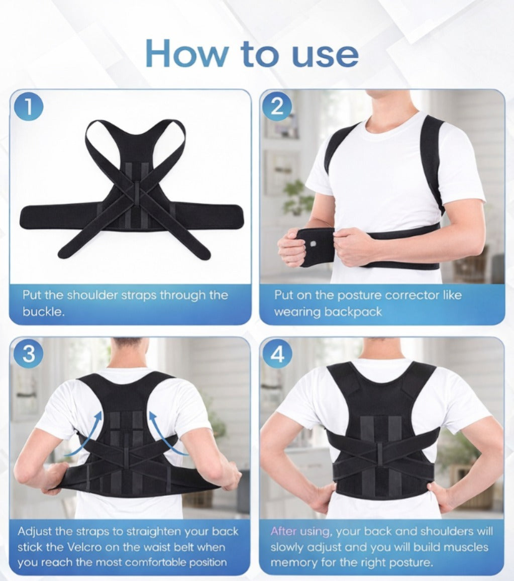 Poisture corector,Back Straight and Shoulder Support Belt (Universal Size)