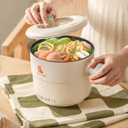 Electric Mini Cooking Pot, 1.5L, Non-Stick Interior, Multi-Function Hotpot